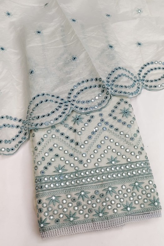 Fancy Chanderi Silk with Multi Mirror Work Salwar Suit